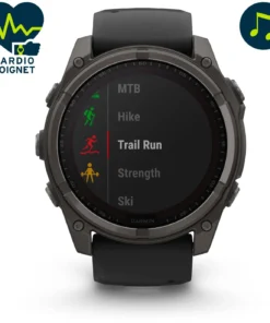 Montre connectée Garmin Fenix 8 Solar Sapphire Titane 51mm