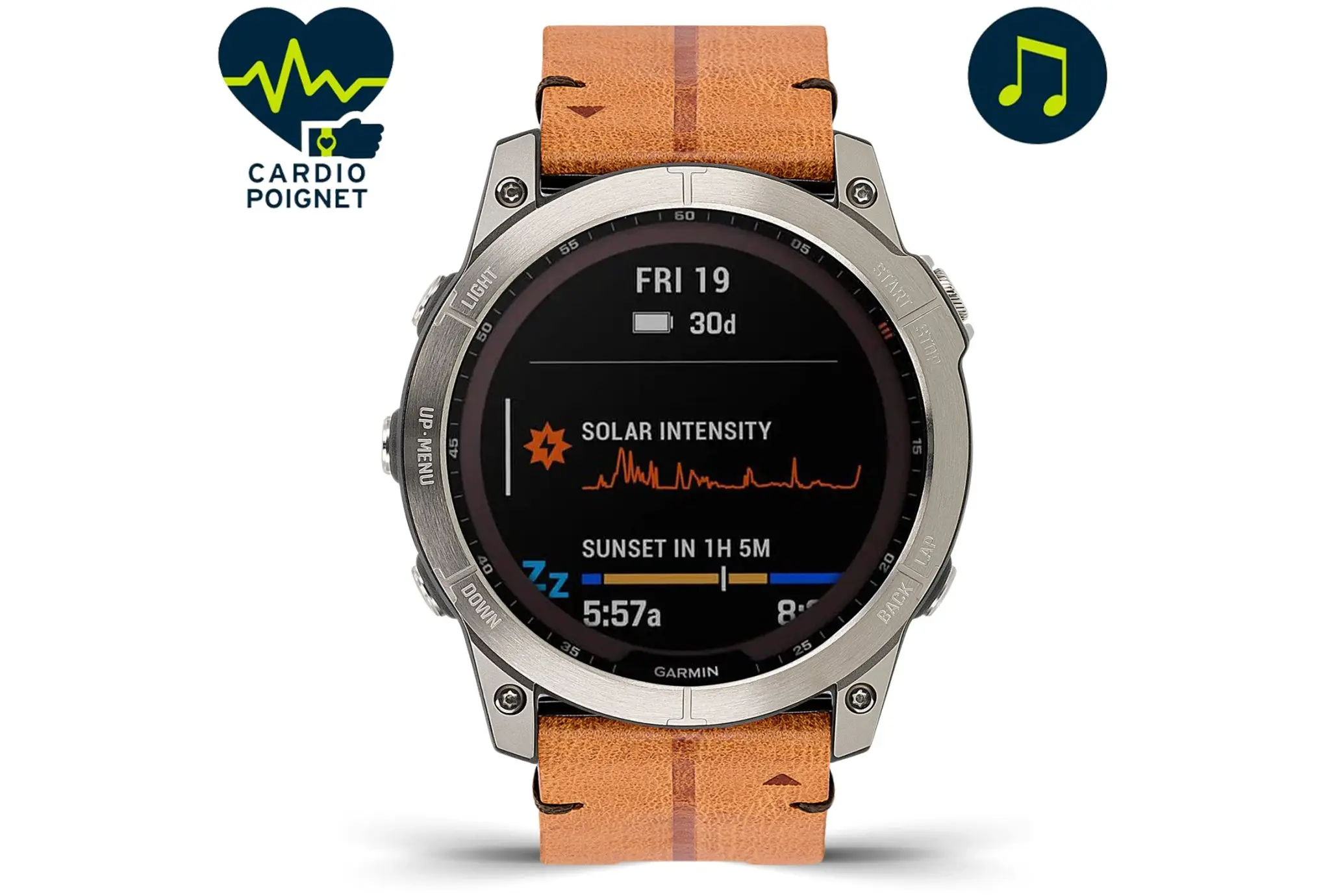 GARMIN Fenix 7X Sapphire Solar Titane