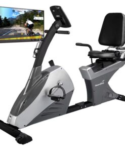Vélo d'appartement semi-allongé Centaurus - Inertie 13 kg - 12 prog - connecté