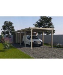 Carport WEKA bois 617 T3 sans toit imprégné autoclave