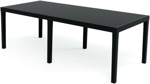 Dmora Rattan d'extérieur Susa, rectangulaire manger, table de jardin extensible – Image 2