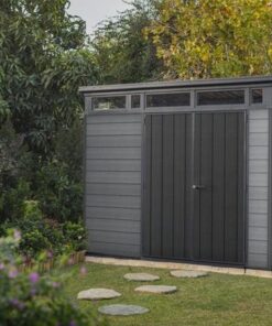 Alternative view of Abris de jardin gris anthracite CORTINA 97 en résine KETER 6m²