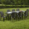 Dmora Rattan d'extérieur Susa, rectangulaire manger, table de jardin extensible