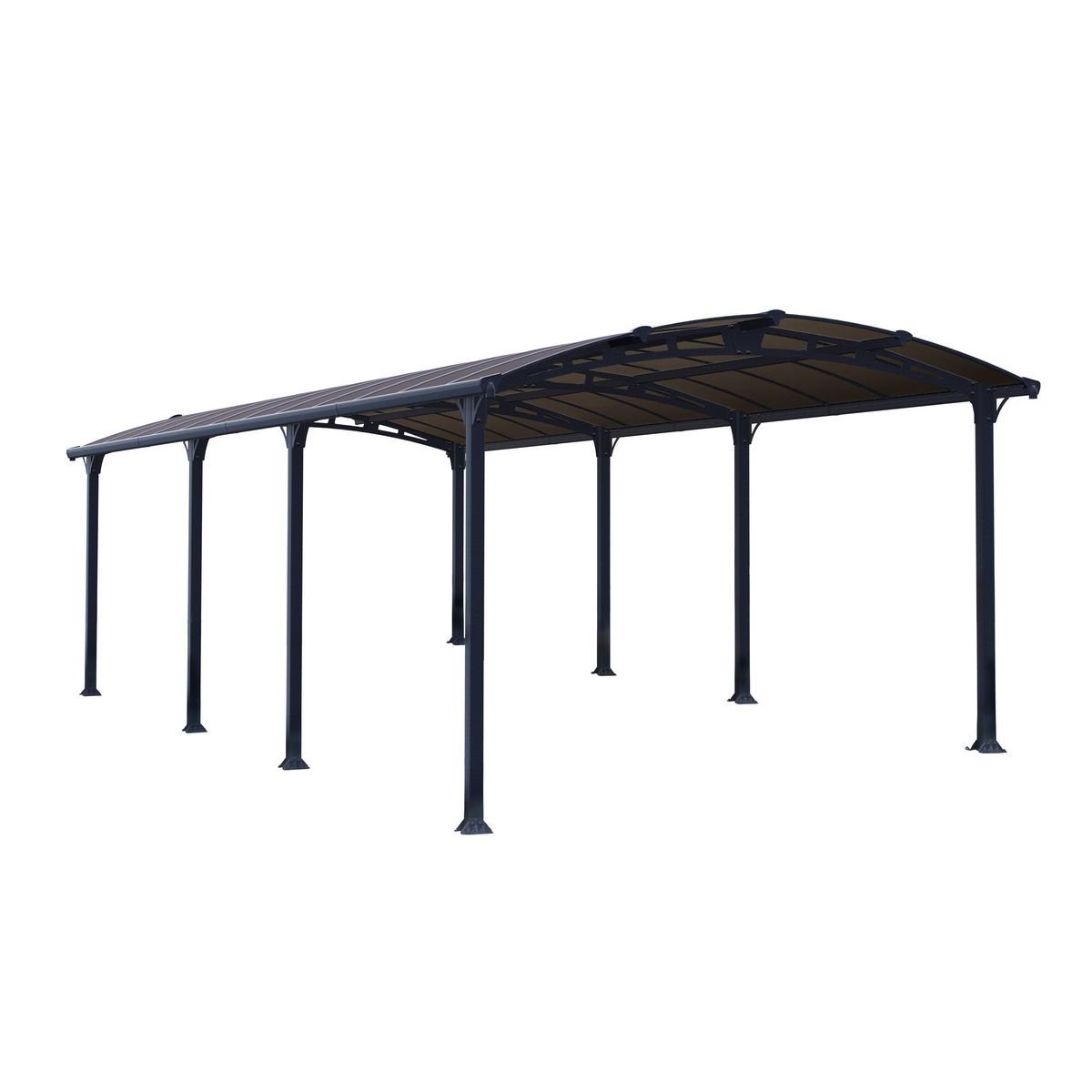 Carport en aluminium ARCADIA 8500 26,4 m² gris – Image 2