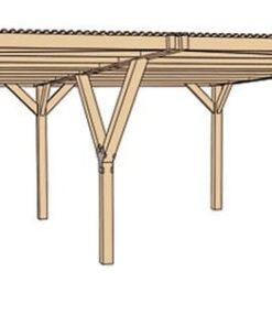 Alternative view of Carport double WEKA 609 imprégné 604 x 621 cm