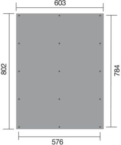 Alternative view of Carport double WEKA 618 Imprégné 603 x 802cm