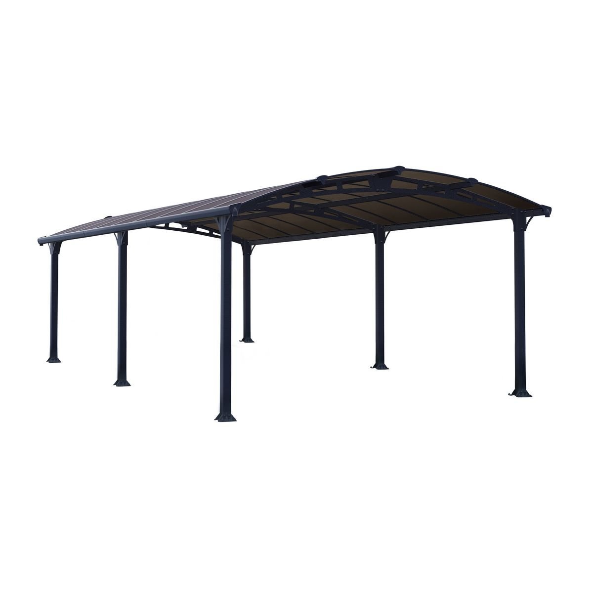 Carport en aluminium ARCADIA 6400 20,1 m² gris – Image 2