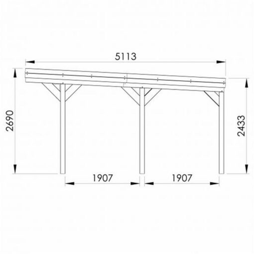 Carport double en bois VICTOR Forest Style – Image 3