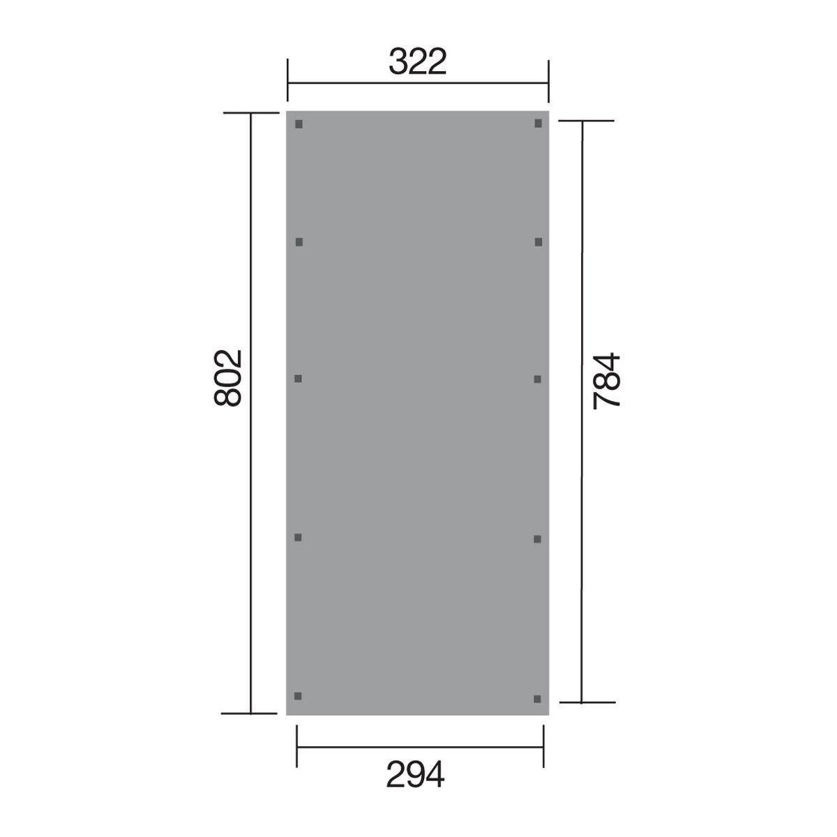 Carport WEKA bois 617 T3 sans toit imprégné autoclave – Image 4