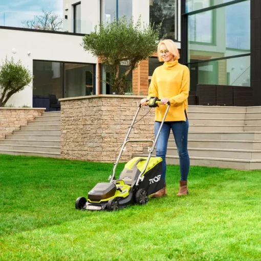 Pack tondeuse+coupe-bordure RYOBI One+ RLM18X33B40, 18V, l.33cm, 1 bat 4Ah – Image 4