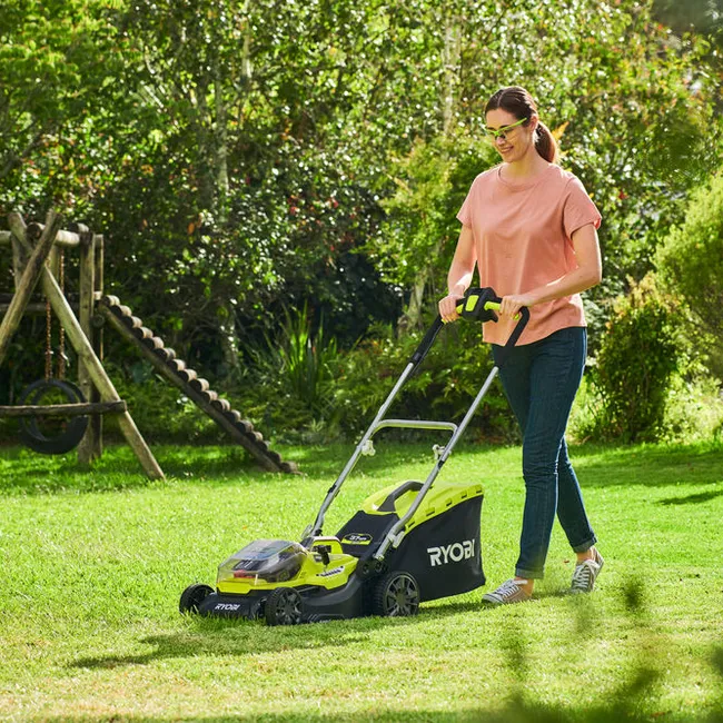 Pack tondeuse+coupe-bordure RYOBI One+ RLM18X33B40, 18V, l.33cm, 1 bat 4Ah – Image 5
