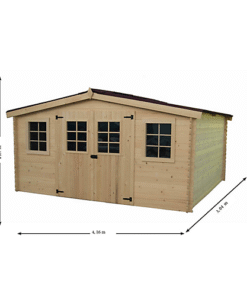 Alternative view of Abri de jardin en madriers bois massif 28 mm 12,65 m2