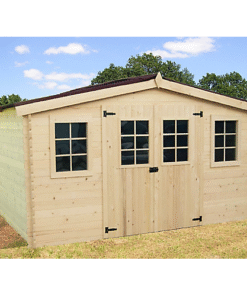Abri de jardin en madriers bois massif 28 mm 12,65 m2