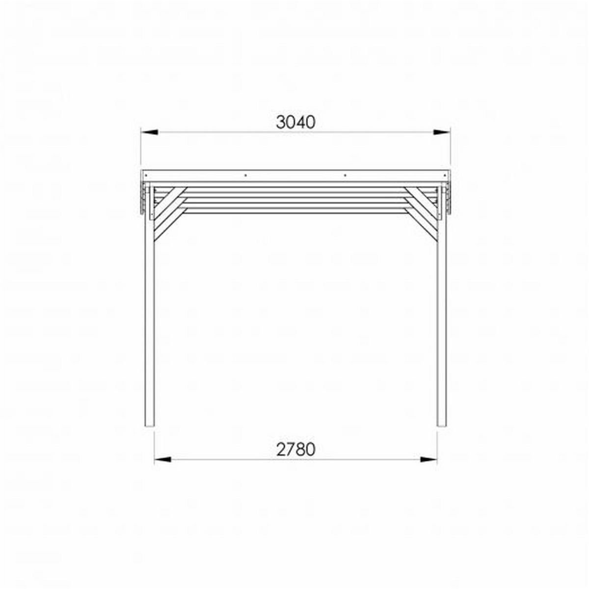 Carport Forest Style en bois JEAN 1 voiture – Image 4