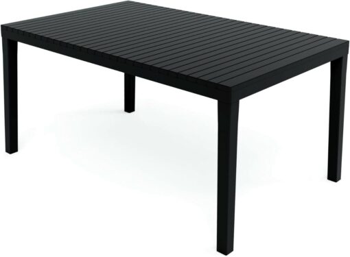 Dmora Rattan d'extérieur Susa, rectangulaire manger, table de jardin extensible – Image 4