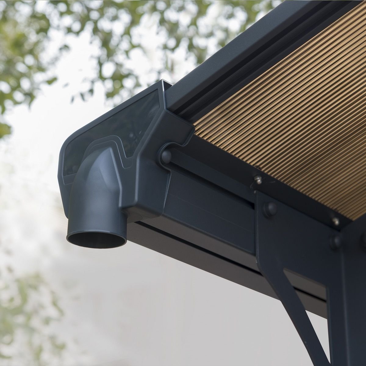 Carport aluminium Arcadia 6400 13,3 m² gris – Image 5