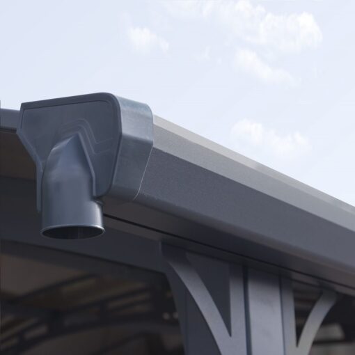 Carport en aluminium ARCADIA 6400 20,1 m² gris – Image 6