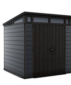 Abris de jardin gris anthracite CORTINA 97 en résine KETER 6m²