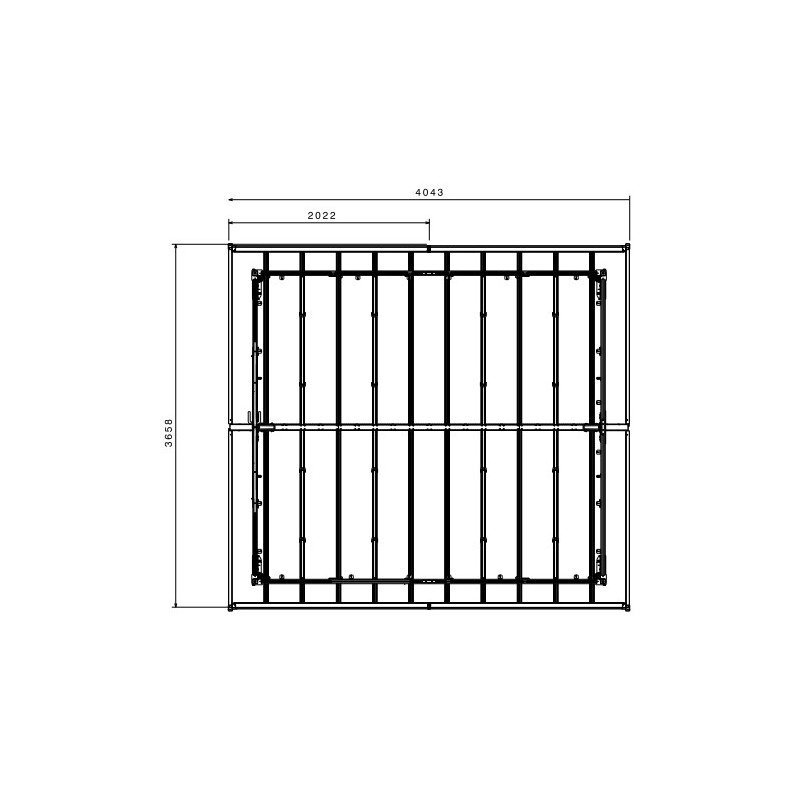 Abri de jardin en PVC 11,2m² DECO gris foncé et blanc Grosfillex – Image 8