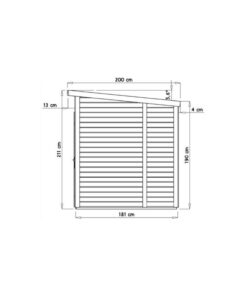 Alternative view of Abri de jardin Skur 1 2,19m² + plancher traité peint gris Baltic