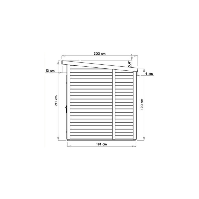 Abri de jardin Skur 1 2,19m² + plancher traité peint gris Baltic – Image 2