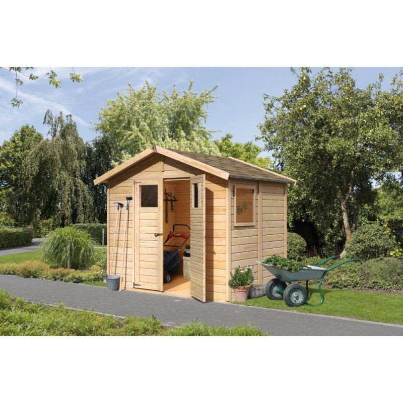 Abri de jardin Dalin 1 de 4,41m² panneaux bois 14mm - Karibu – Image 15
