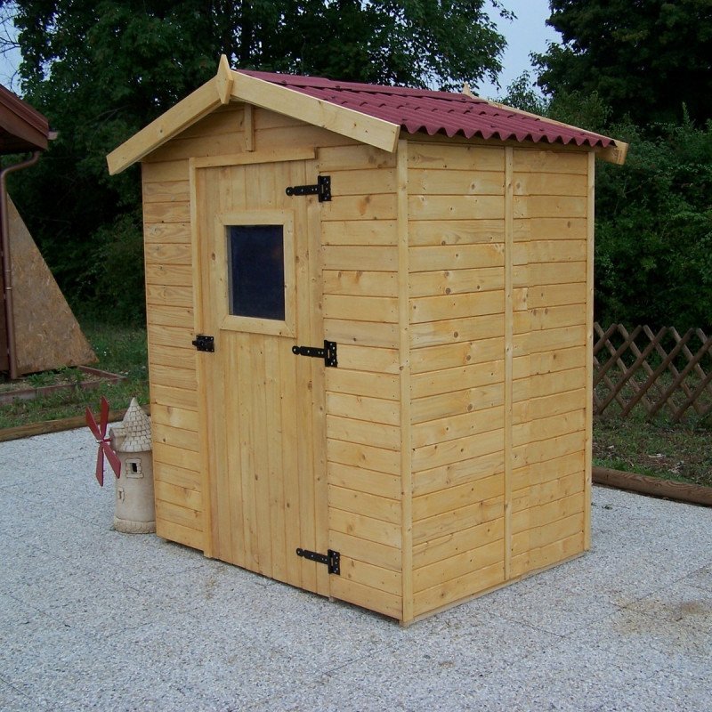 Abri de jardin en bois 2,56m² - panneaux 16mm + plancher - Habrita – Image 13