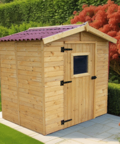 Abri de jardin en bois 2,56m² - panneaux 16mm + plancher - Habrita