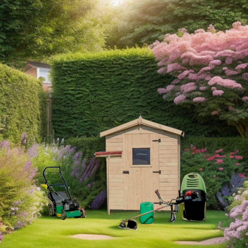 Abri de jardin en bois 2,56m² - panneaux 16mm + plancher - Habrita – Image 9