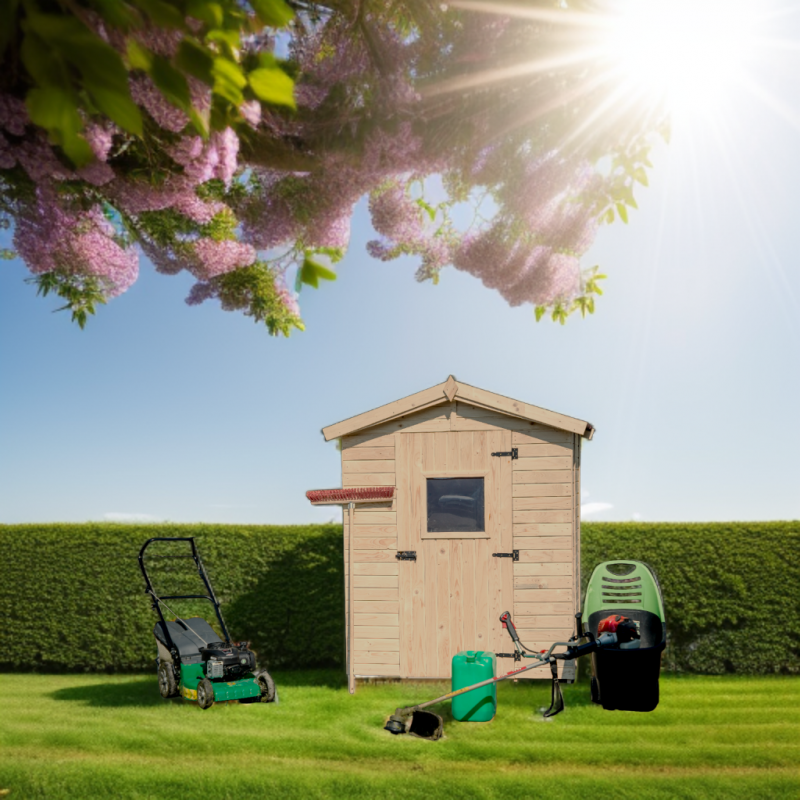 Abri de jardin en bois 2,56m² - panneaux 16mm + plancher - Habrita – Image 10