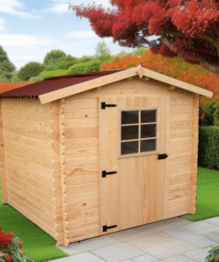 Abri de jardin en bois massif 3,80m² – madriers 20mm - Habrita