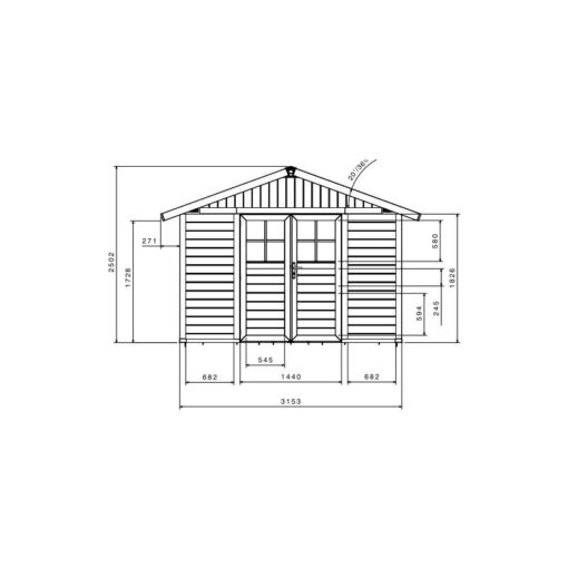 Abri de jardin en PVC 11,2m² DECO gris clair et blanc Grosfillex – Image 3