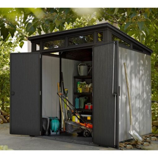 Abri en résine brossée monopente Brossium 4,7m² – Image 3