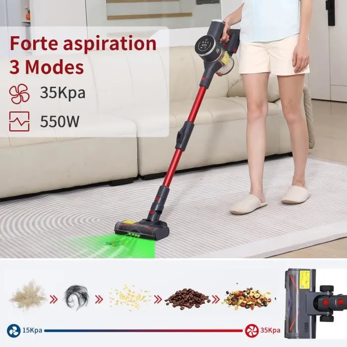 Aspirateur Balai Sans Fil Puissant Multifonctions 8 en 1 – Image 4