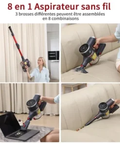 Alternative view of Aspirateur Balai Sans Fil Puissant Multifonctions 8 en 1