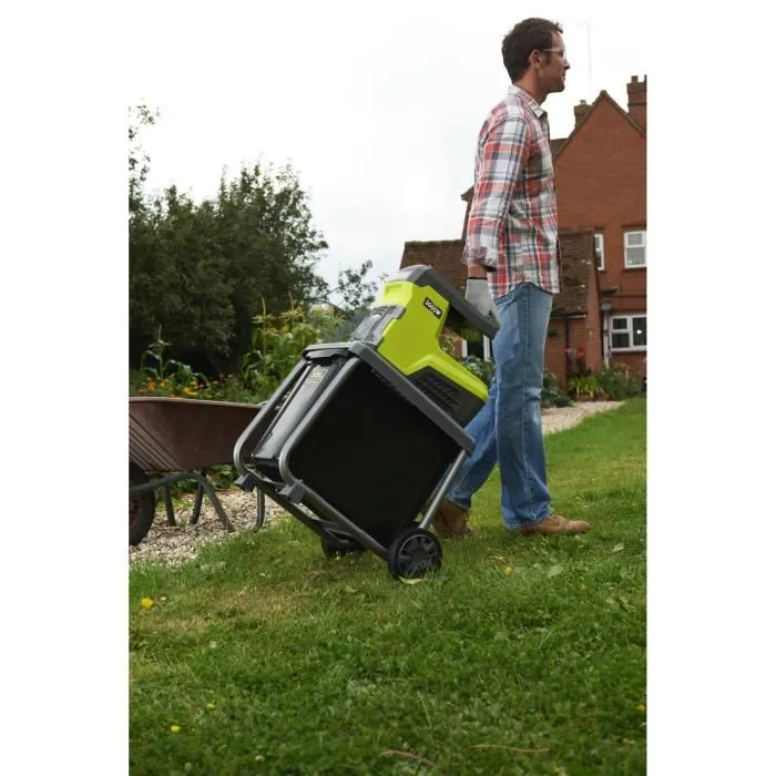 Broyeur de végétaux électrique RYOBI RSH3045U - 3000W, débit 200kg/h, bac 55L – Image 4