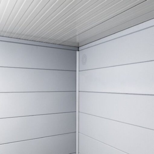 Abri Telluria en acier galvanisé gris 5,6m² avec double porte Eleganto 2721 – Image 3