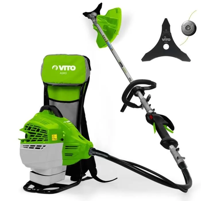 Débroussailleuse Thermique 47cm³ Coupe 25cm VITO Vert