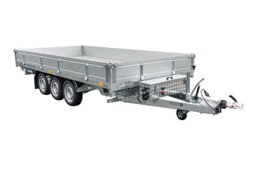 REMORQUE BENNE HYDRAULIQUE 3 ESSIEUX 400×200 UNITRAILER TASKER 400/3C 3500 KG – Image 5