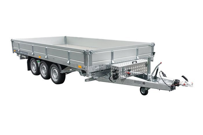 REMORQUE BENNE HYDRAULIQUE 3 ESSIEUX 400×200 UNITRAILER TASKER 400/3C 3500 KG – Image 5