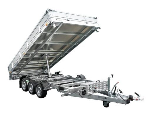 REMORQUE BENNE HYDRAULIQUE 3 ESSIEUX 400×200 UNITRAILER TASKER 400/3C 3500 KG – Image 6