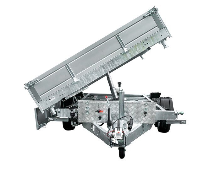 REMORQUE BENNE HYDRAULIQUE 3 ESSIEUX 400×200 UNITRAILER TASKER 400/3C 3500 KG – Image 7