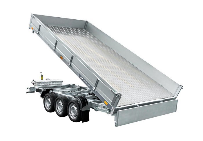 REMORQUE BENNE HYDRAULIQUE 3 ESSIEUX 400×200 UNITRAILER TASKER 400/3C 3500 KG – Image 8
