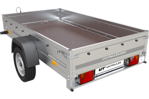 Remorque voiture simple essieu Unitrailer Garden Trailer 230 x 125 cm avec timon fixe 500/750 kg – Image 4
