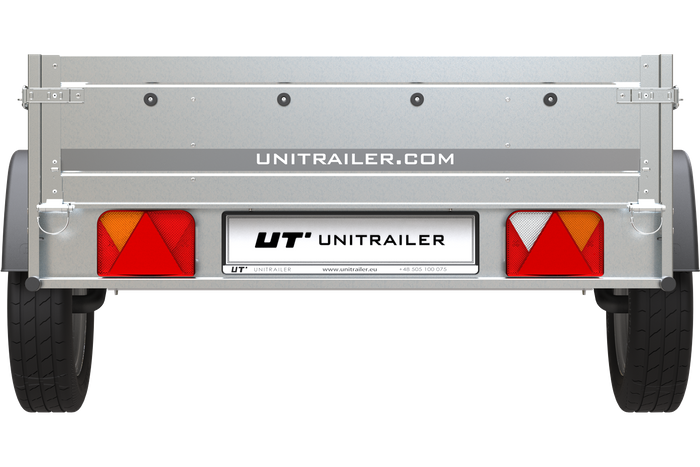 Remorque voiture simple essieu Unitrailer Garden Trailer 230 x 125 cm avec timon fixe 500/750 kg – Image 6