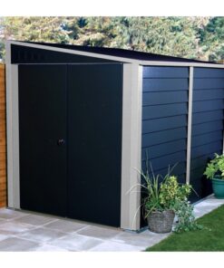 Garage à motos en métal anthracite 5,3m² Titan 960 TRIMETALS