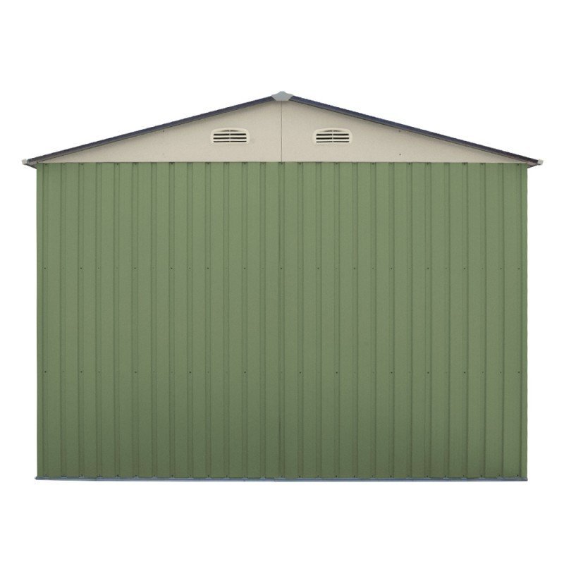 Garage double portes vert pâle et crème 18m² + kit d’ancrage X-METAL – Image 11