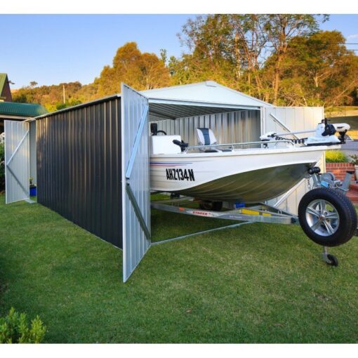 Garage en acier Zincalume Colorbond EASYSHED 19,55m² grande hauteur et largeur – Image 5