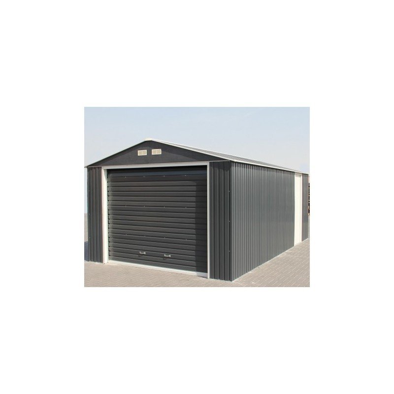 Garage en métal anthracite 19,95m² grande hauteur H.2,60m DURAMAX – Image 7
