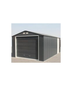 Garage en métal anthracite 19,95m² grande hauteur H.2,60m DURAMAX
